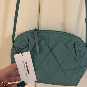 Vera Bradley Teal Quilted Mini Crossbody Bag